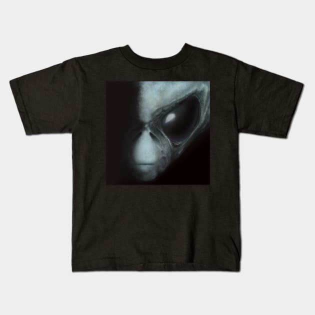 Grey Alien T-Shirt Kids T-Shirt by abscnth